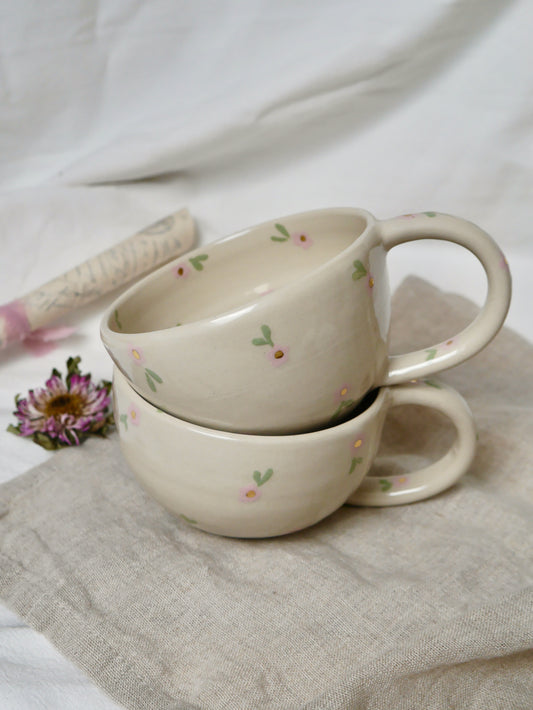 Grande tasse Myosotis "Rose"