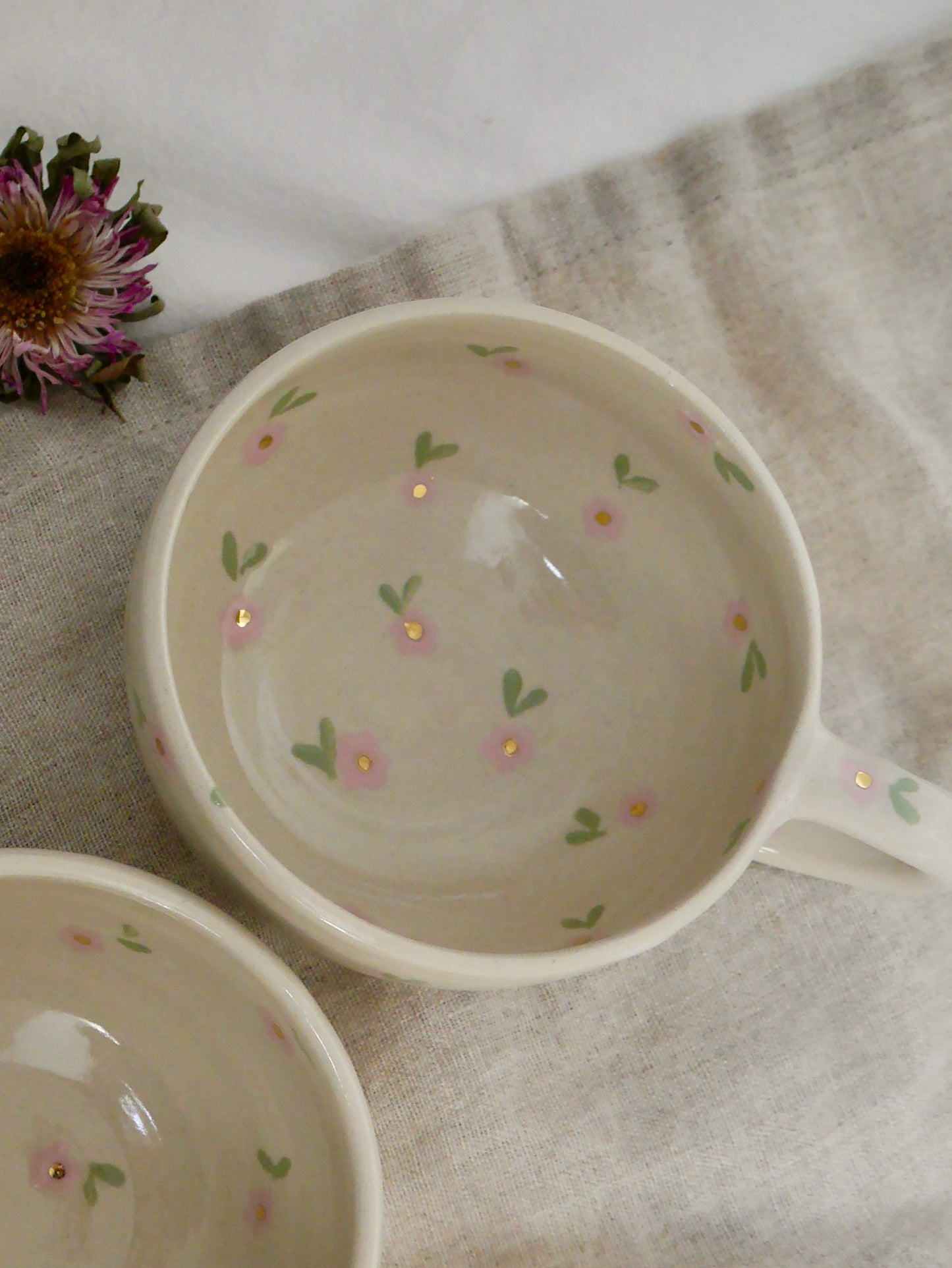 Grande tasse Myosotis "Rose"