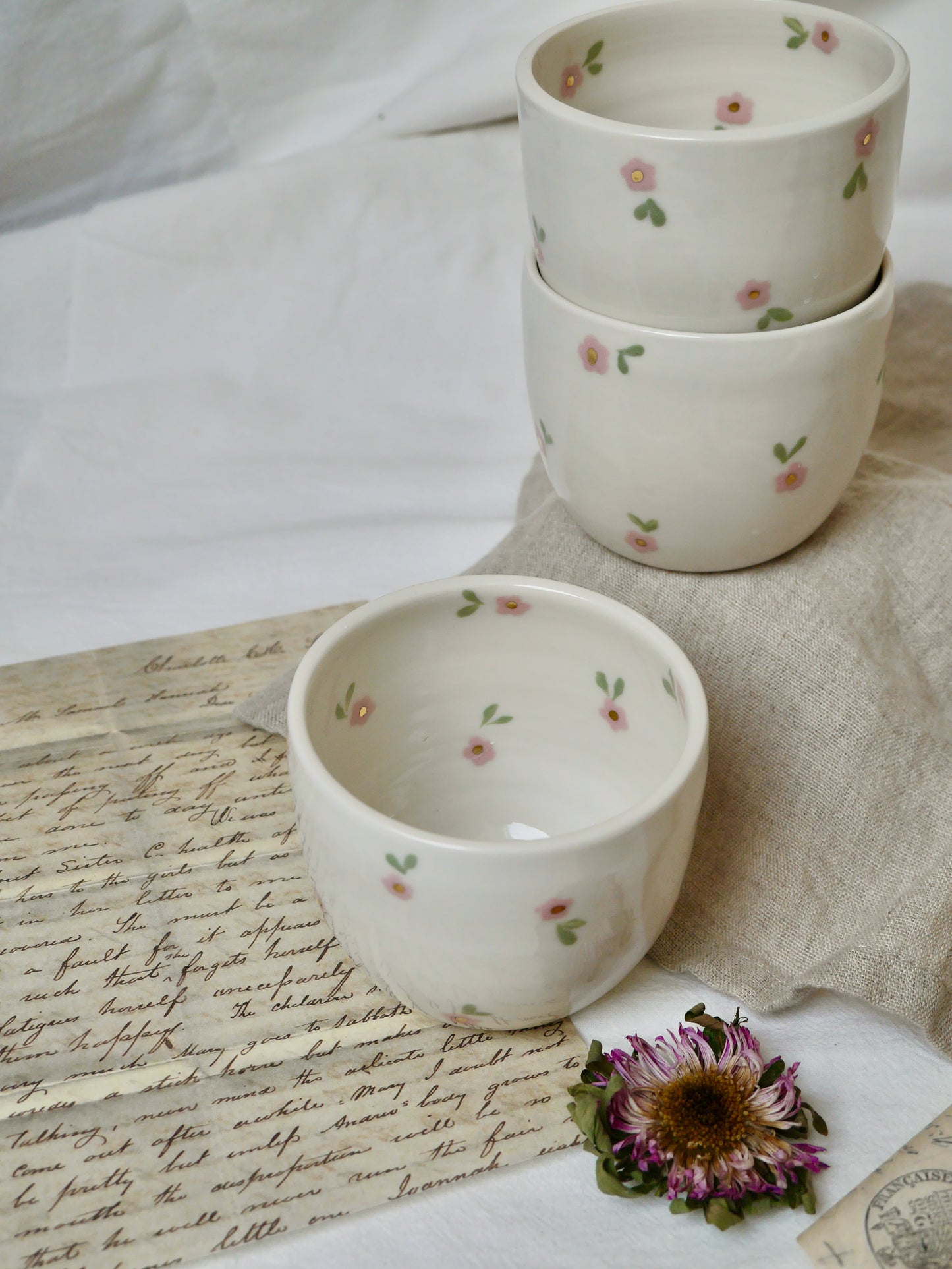 Tasse Myosotis rose